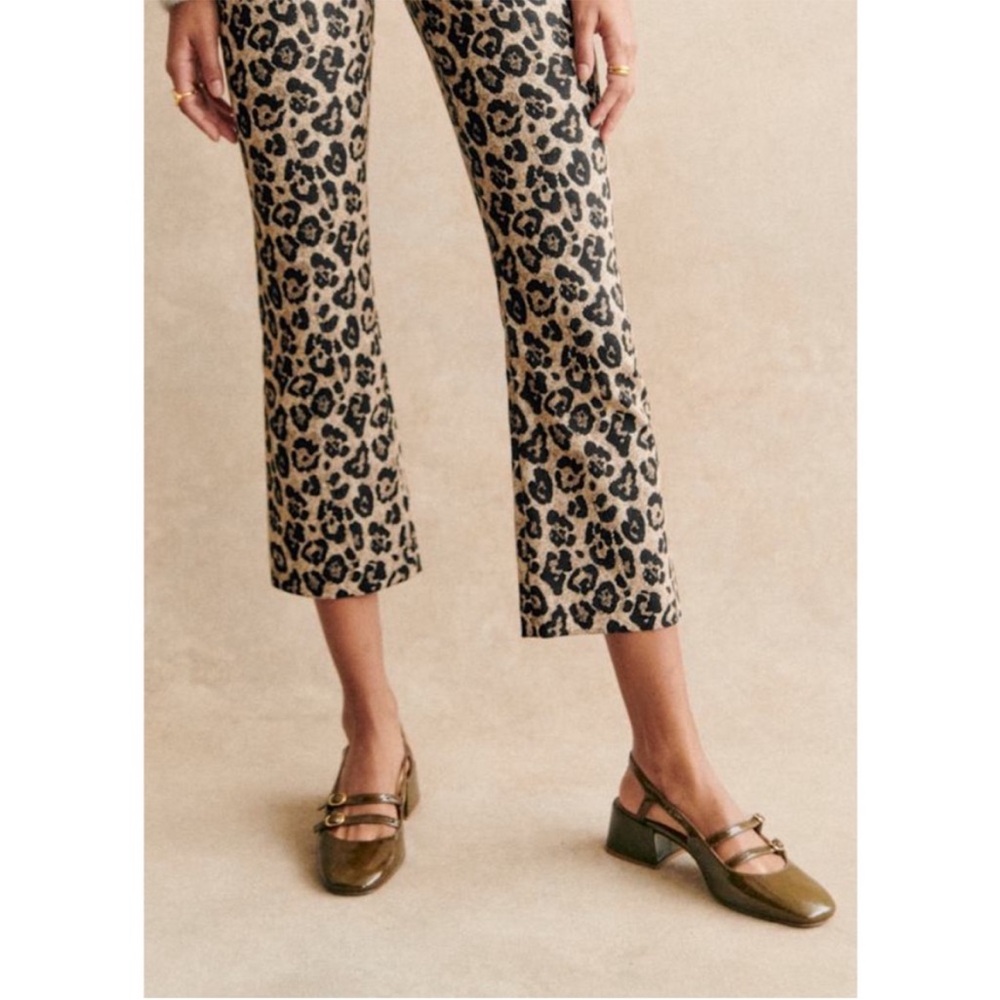 Sezane Paula Babies Patent Khaki - Size 7 - Picture 2 of 14